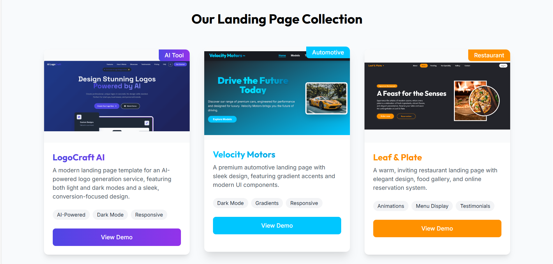 Business Landing Pages